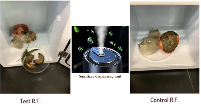 Showcase Image for SBP 22 - Shelf-Life Extension of Foods through a Self-Dispensing Sanitizer Refrigerator 