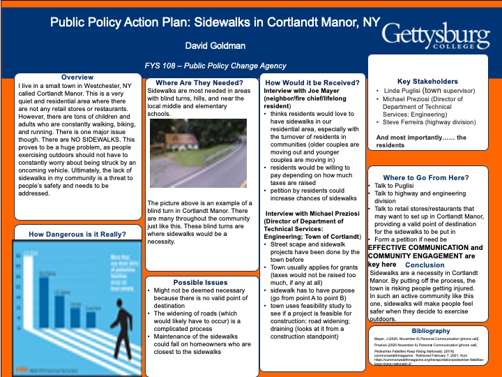 Showcase Image for Public Policy Action Plan: Sidewalks in Cortlandt Manor, NY