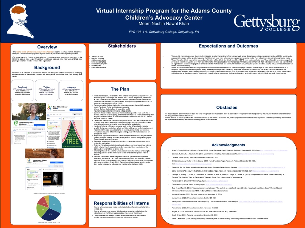 Showcase Image for Virtual Internship Project for the Adams County Childrens Advocacy Center