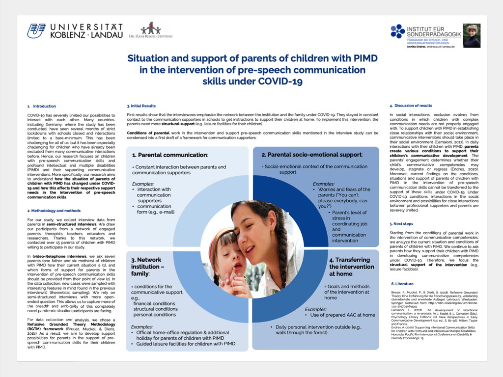 Showcase Image for Situation and support of parents of children with PIMD in the intervention of pre-speech communication skills under COVID-19