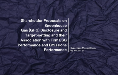 Showcase Image for Shareholder Proposals on Greenhouse Gas (GHG) Disclosure and Target-setting and their Association with Firm ESG Performance and Emissions Performance