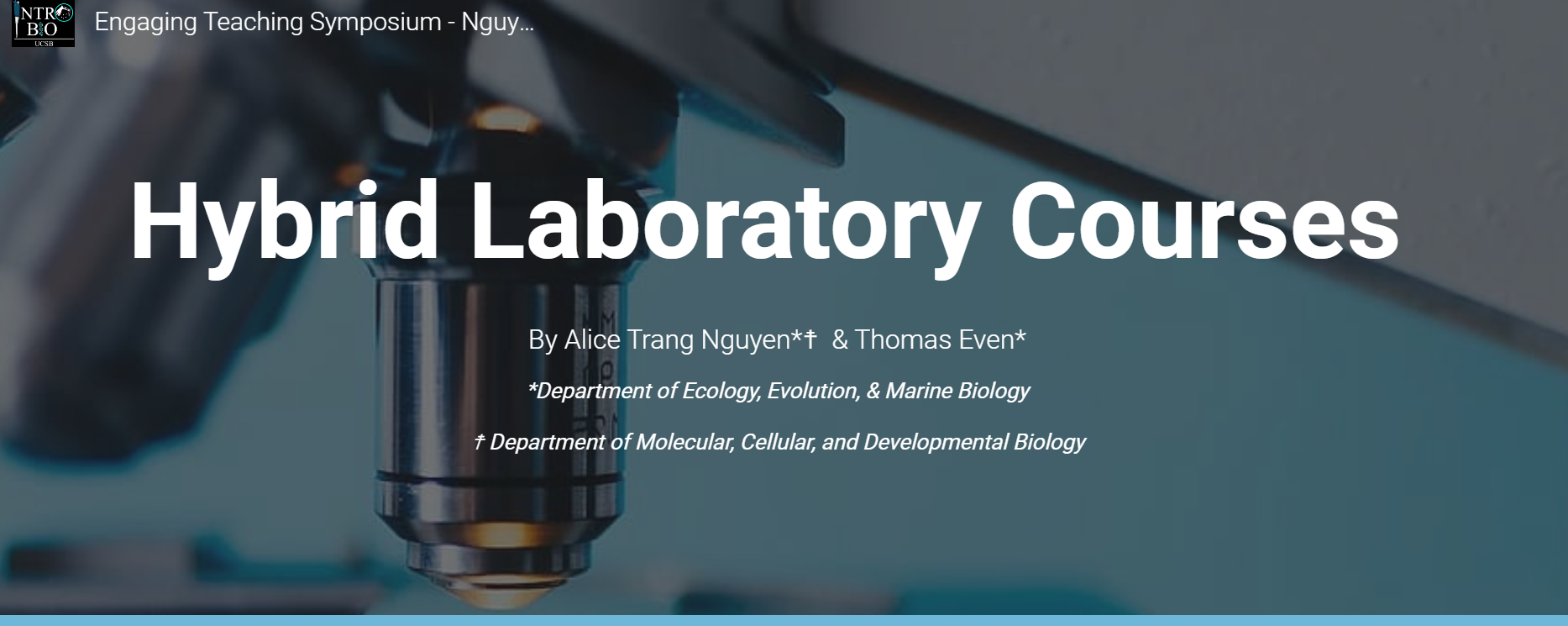 Showcase Image for Alice Trang Nguyen: Hybrid laboratory courses