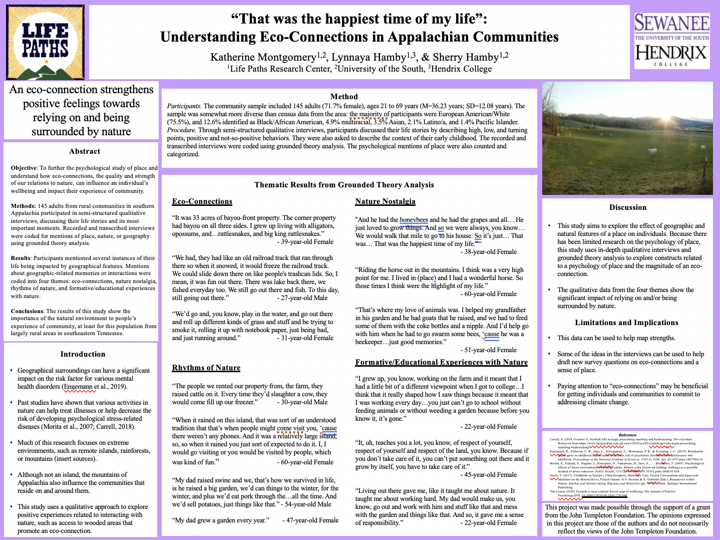 Showcase Image for “That was the happiest time of my life”: Understanding Eco-Connections in Appalachian Communities