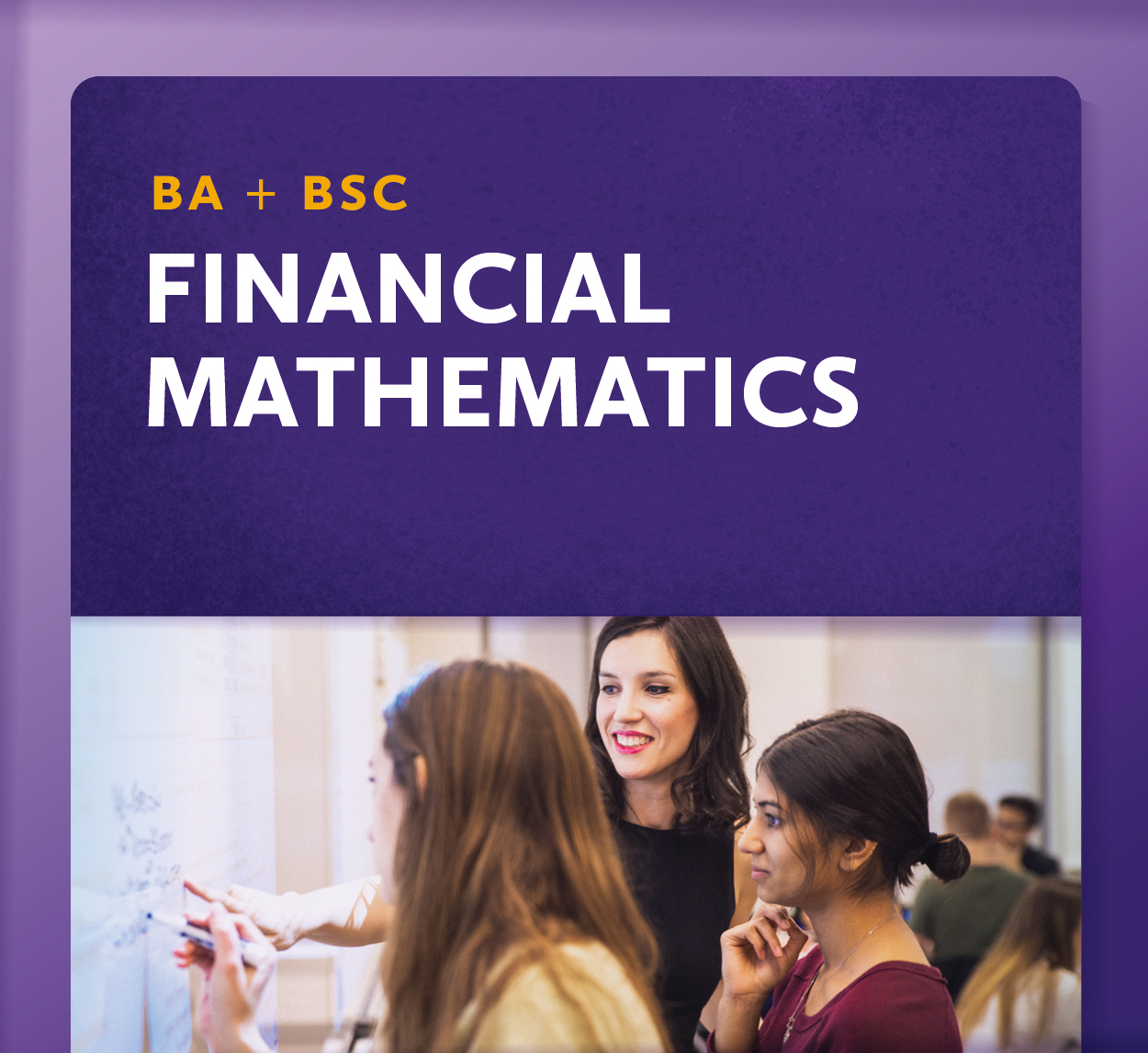 Showcase Image for Financial Mathematics (BA and BSc)