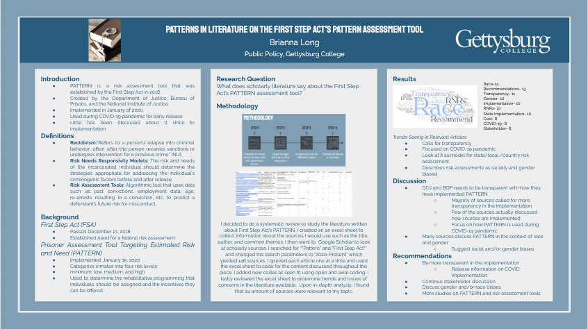 Showcase Image for Poster Presentation on Patterns in Literature on the PATTERN Assessment Tool