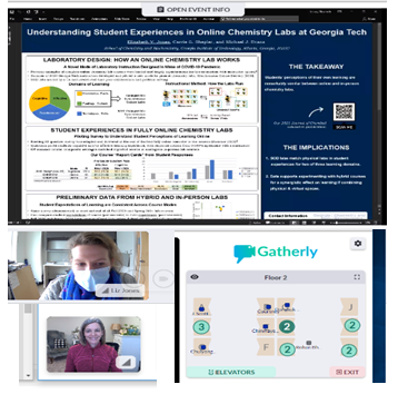 Showcase Image for Graduate students practice presentation and networking skills at virtual poster session