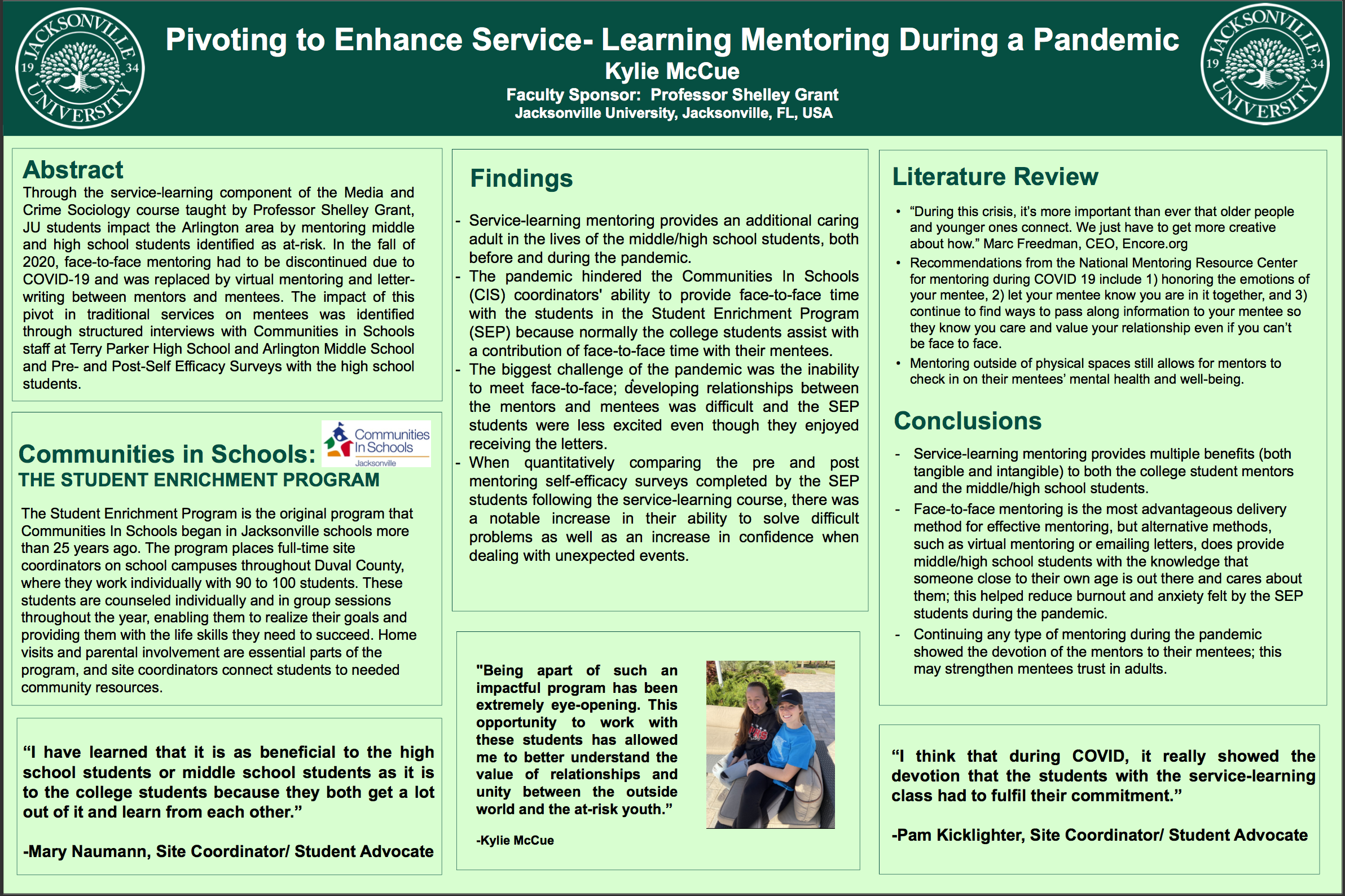 Showcase Image for Pivoting to Enhance Service- Learning Mentoring During a Pandemic