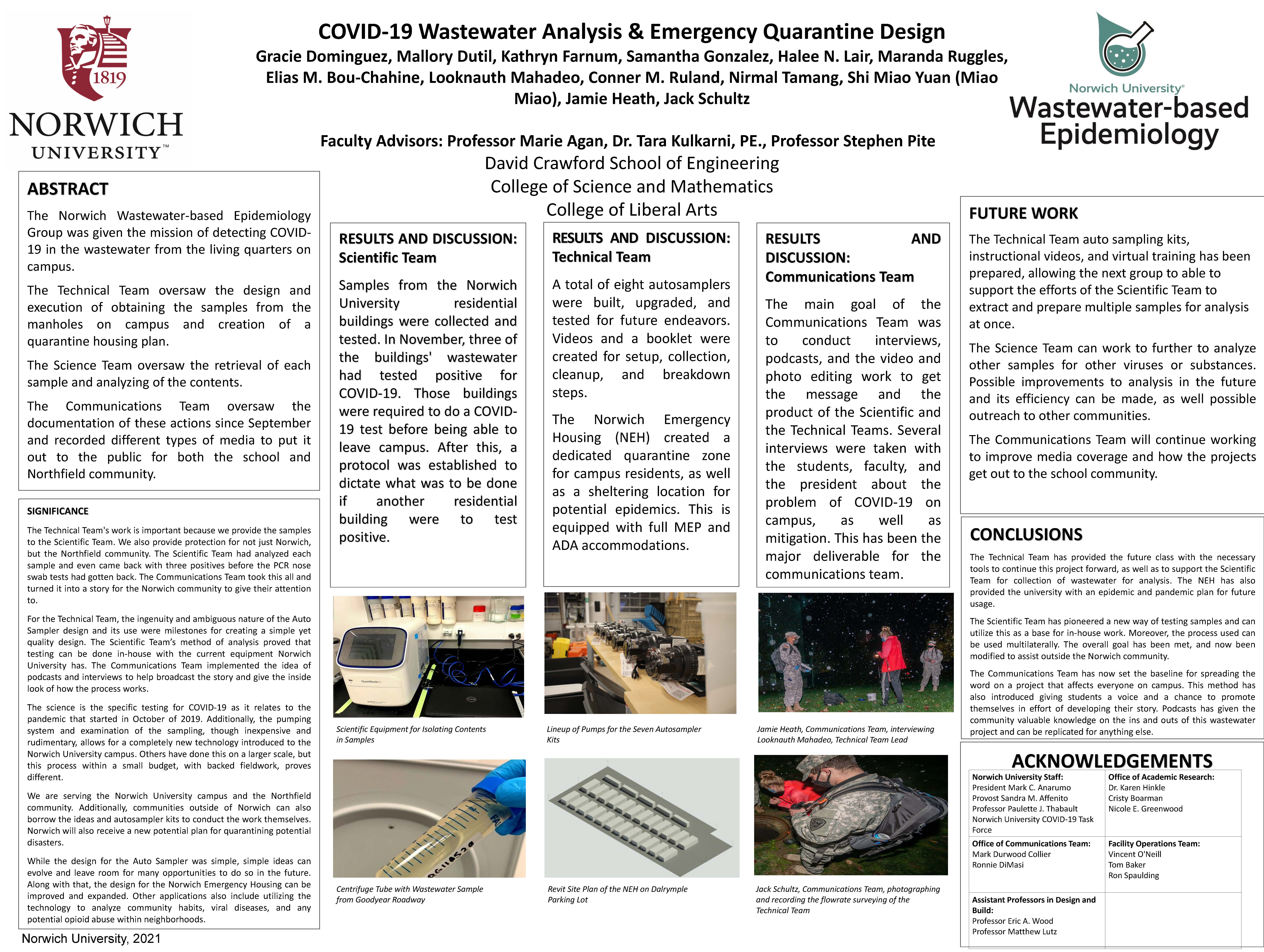 Showcase Image for COVID-19 Wastewater Analysis & Emergency Quarantine Facility Design