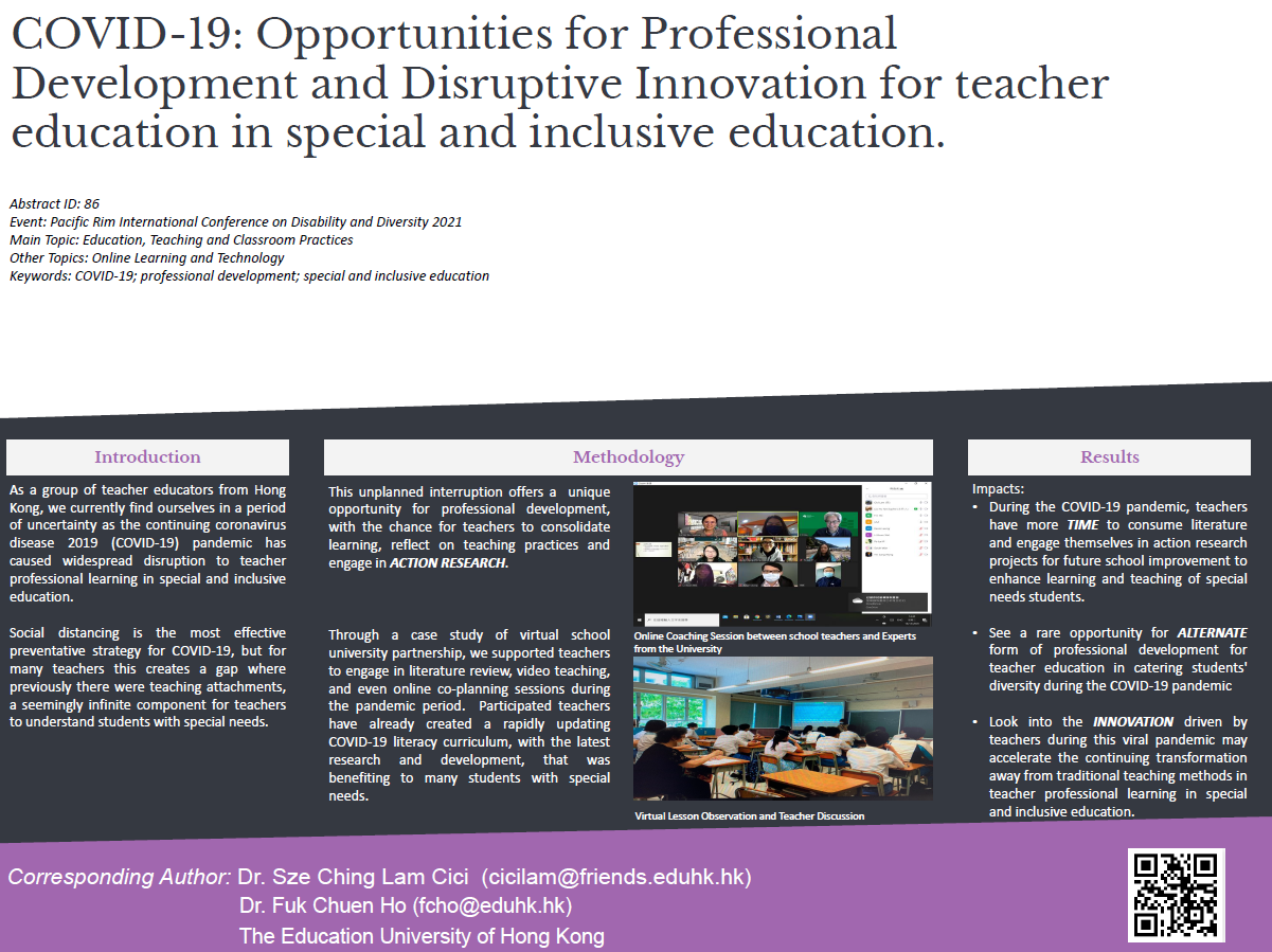 Showcase Image for COVID-19: opportunities for professional development and disruptive innovation for teacher education in special and inclusive education Inbox