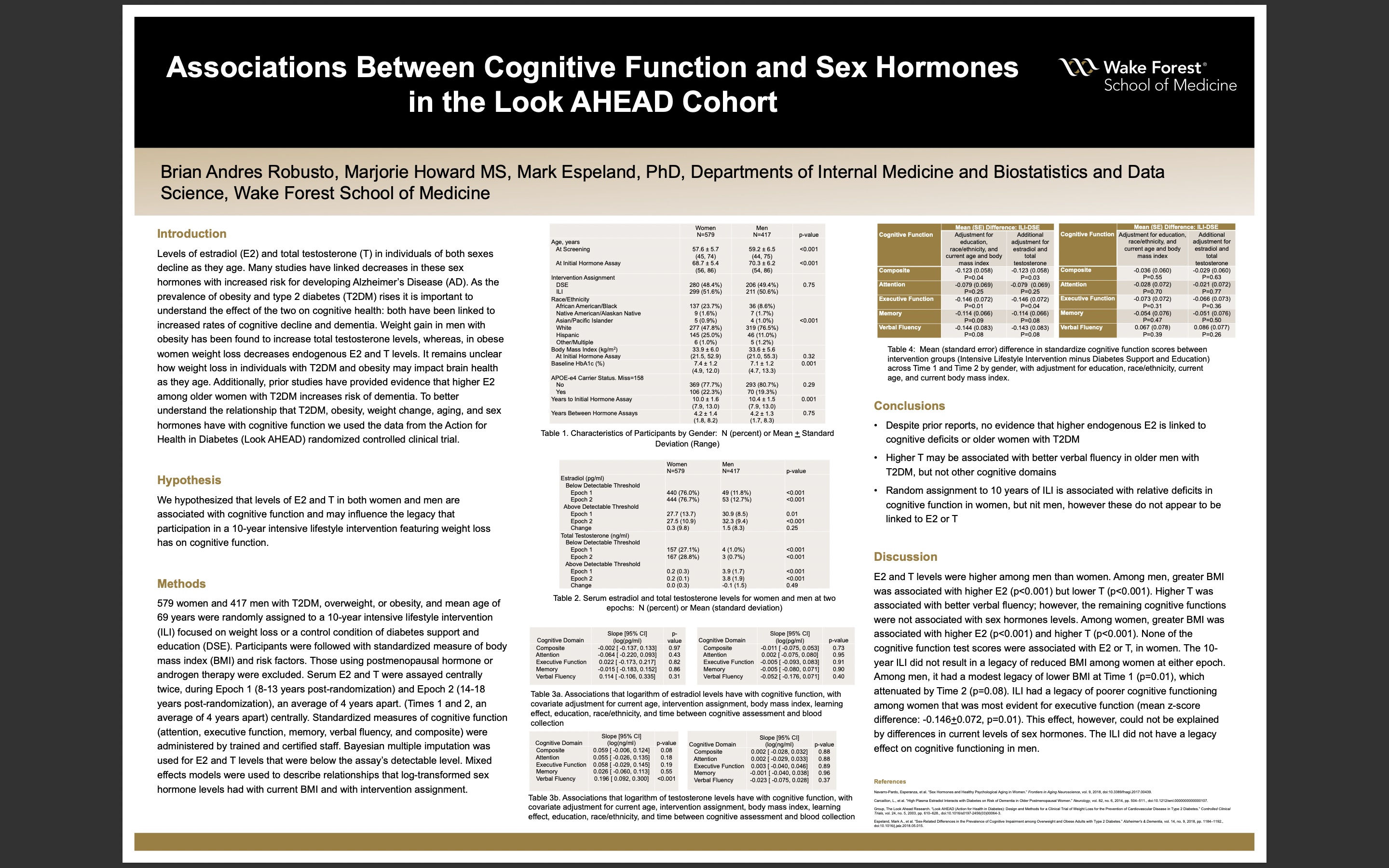 Showcase Image for Associations Between Cognitive Function and Sex Hormones in the Look AHEAD Cohort 