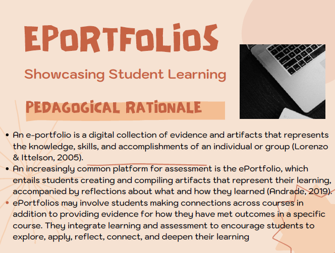 Showcase Image for Andreea Corona: ePortfolios - Showcasing Student Learning