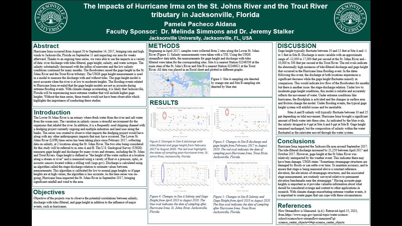 Showcase Image for The Impacts of Hurricane Irma on the St. Johns River and the Trout River Tributary