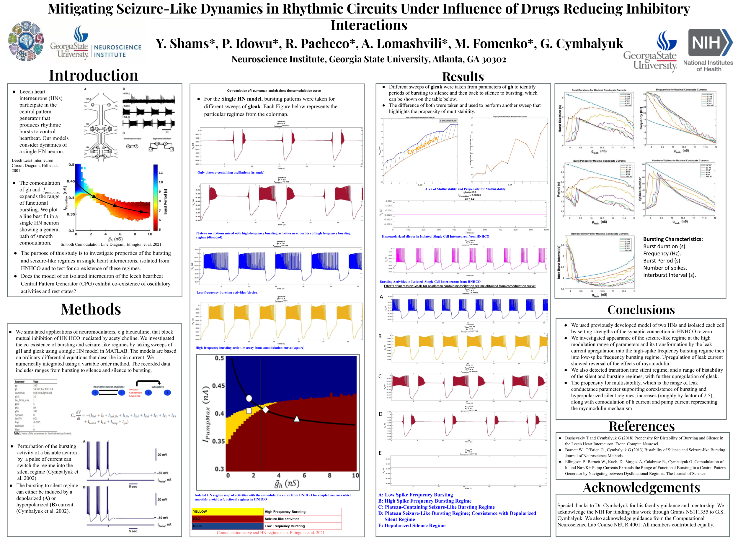 Showcase Image for Mitigating Seizure-Like Dynamics in Rhythmic Circuits Under Influence of Drugs Reducing Inhibitory Interactions